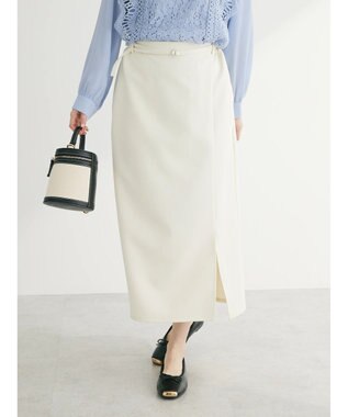Green Parks 〈選べるきれシル〉Ｉラインロング丈スカート Ivory