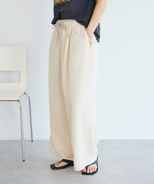CRAFT STANDARD BOUTIQUE リネンライクワイドイージーパンツ Ivory