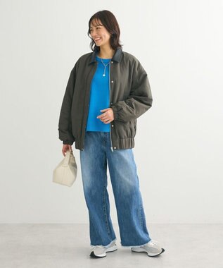 Green Parks ・ＥＬＥＮＣＡＲＥ　ＤＵＥ　フェイクレザーエリブルゾ Charcoal Gray