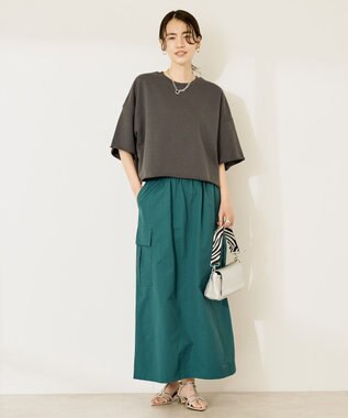 AMERICAN HOLIC ドロストカーゴタイトスカート Blue Green