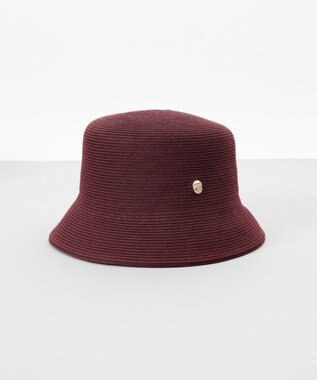 AURORA 【 LANVIN COLLECTION（ランバン コレクション） 】シルクブレードクロッシェハット ワイン