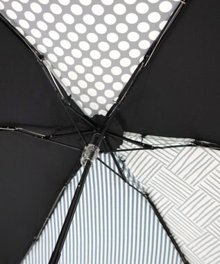 +RING 【UVカット95%以上】【UPF50＋】プラスリング レディース 晴雨兼用 折傘 BLKT1309 黒