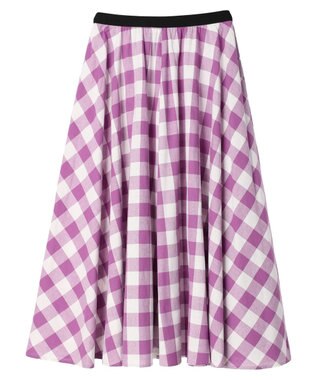 Green Parks ・ｆｕｒｒｙ　ｒａｔｅ　ギンガムバイアススカート Purple