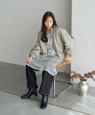 earth music&ecology リバーシブルMA-1 カーキ