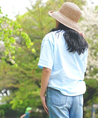 caqu caqu x GoodOn roundneck S/Stee  シンプルゆったりフィットの半袖Tシャツ R.saxe
