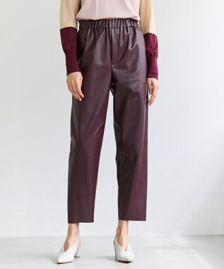 BEIGE， HYAL / フェイクレザーカービーラインイージーパンツ