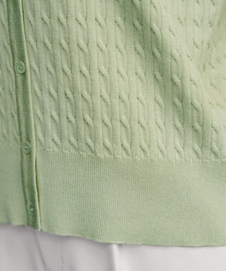 Tiaclasse ワンポイント刺繍ケーブルカーディガン ミント
