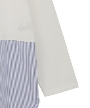 Green Parks 裾ドッキングホワイトインナー Stripe White