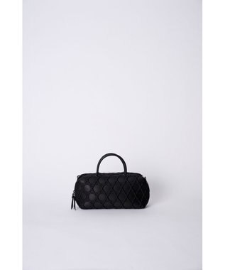 MIYABIYA 【撥水加工】篭目大柄エンボスボンディングミニボストン ブラック