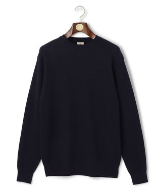 J.PRESS MEN 温かさと軽さの快適素材【ストレッチ / イージーケア】【FLEX YARN】片畔クルーネック ニット ネイビー系