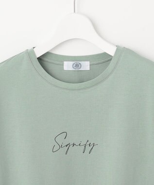 J.PRESS LADIES バック フォト Tシャツ ライトグリーン系