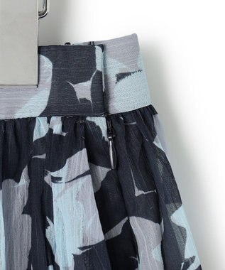 23区 【洗える】Ratti シャドーフラワープリント スカート ネイビープリント