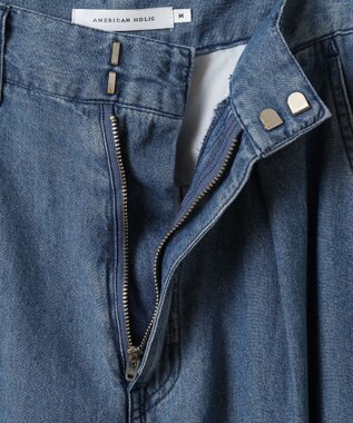 AMERICAN HOLIC ライトオンススーパーワイドデニム Light Indigo