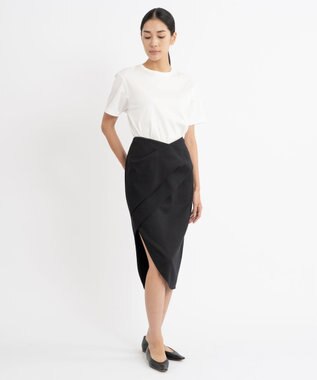 23区 S 【エステータ】ウールダブルクロス  スカート ブラック系