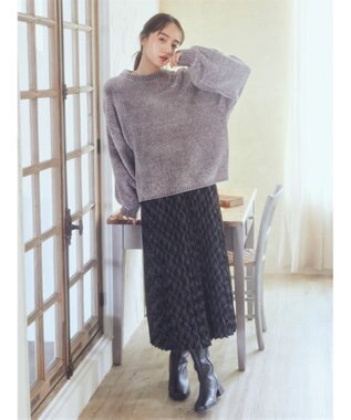 earth music&ecology すきな丈プリーツスカート Check Black