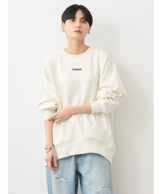 AMERICAN HOLIC バックＺＩＰロゴ刺繍ポンチチュニック Off White