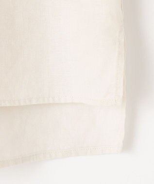 自由区 【XSサイズ～/洗える/セット可】エンブロイダリーリネン前開き シャツブラウス アイボリー系