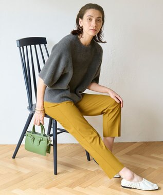 UNFILO L ナイロンシャギー  ハーフスリーブ プルオーバー チャコール