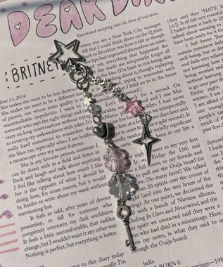 WEGO スタークローバービーズキーホルダー ピンク