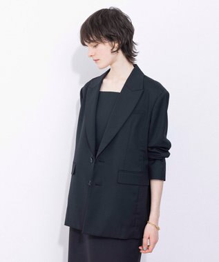 NAVE 【Nave・セットアップ可】ウールポリエステルツイルジャケット ブラック系