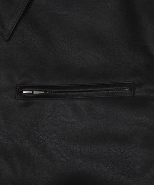 WEGO PUダブルZIPブルゾン ブラック