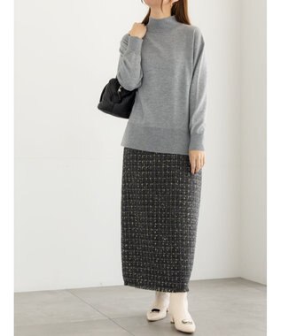 Te chichi ツィードロングナロースカート《2025winter catalog item》 チャコールグレー