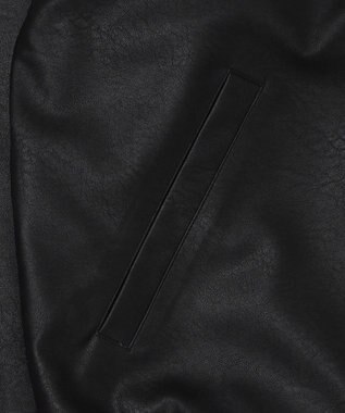 WEGO PUダブルZIPブルゾン ブラック