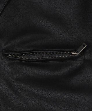 WEGO PUダブルZIPブルゾン ブラック