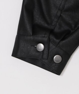 WEGO PUダブルZIPブルゾン ブラック