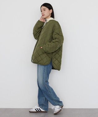 AMERICAN HOLIC 軽ポカリバーシブルキルティングコート Khaki