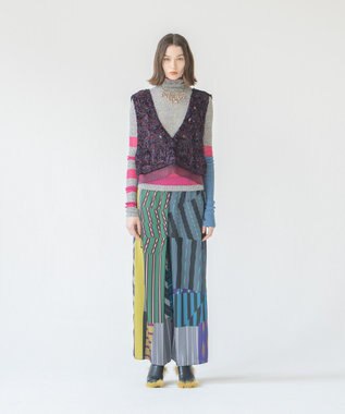 COQ PARALLEL 前後2WAYプリーツパンツ チャコールグレー