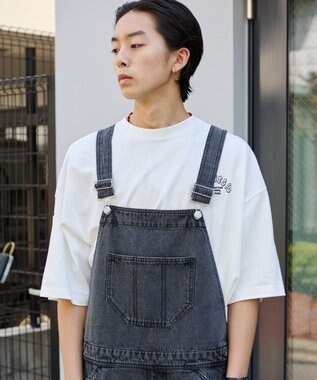 WEGO 【ユニセックス着用/SMサイズ展開】デニムオーバーオール デニムブラックソノタ