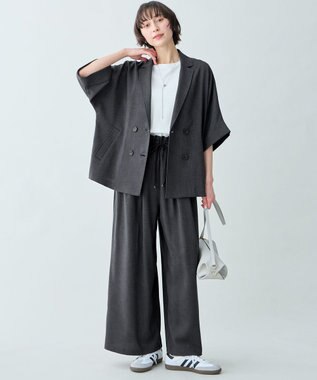 ANY 【セットアップ対応】テックリネンツイードパンツ チャコール系