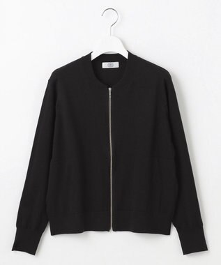 J.PRESS LADIES 【洗える】ラメニット ブルゾン ブラック系