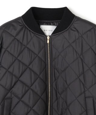 BEIGE， 【GISELe 10月号掲載】DOVER / 異素材ウールキルティングブルゾン Black × Charcoal