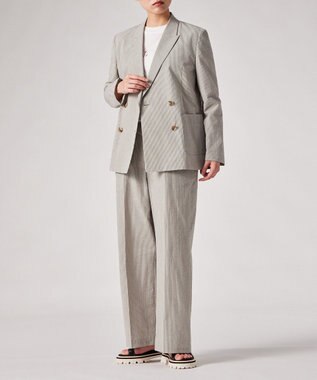 Paul Smith ストライプ シアサッカー ワイドパンツ ベージュ