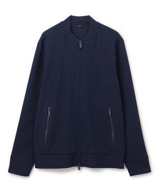 JOSEPH HOMME 【LEON 掲載】＜オリジナル素材＞ ライトタックジャージー ジップアップブルゾン ネイビー系