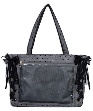WEGO 【痛バ＆推し活グッズ】ドレッシーレースアップ痛バッグS グレー