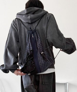 WEGO 【ユニセックス着用ITEM】センターzipナップサック