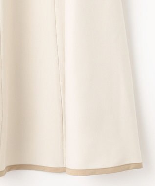 Feroux 【洗える】バイカラーフレア スカート アイボリー系