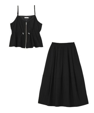 Green Parks ＳＥＴ２点　キャミビスチェ＋スカート Black