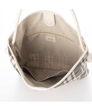 UNBILLION  ペルケ perche / 1本手チェックトートバッグ ブラウン