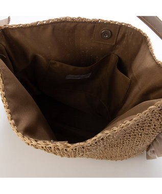 UNBILLION カシュカシュ cachecache / サイドフリルワンンハンドルトート カゴバッグ ブラウン