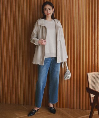 ICB グロッシーペーパーブレンド クルーネックプルオーバー トープ