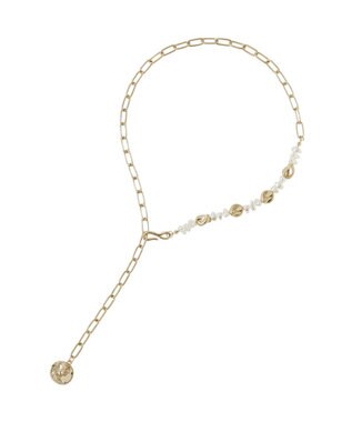 Green Parks バロックパール風コインネックレス