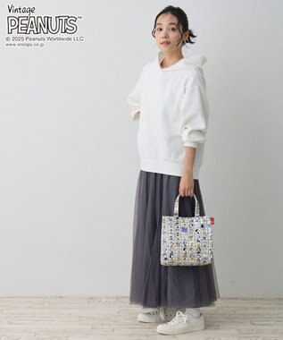 ROOTOTE 8431【スヌーピー】IP.スクエア.ラミネート.ピーナッツ-0L 02：75周年ブロック