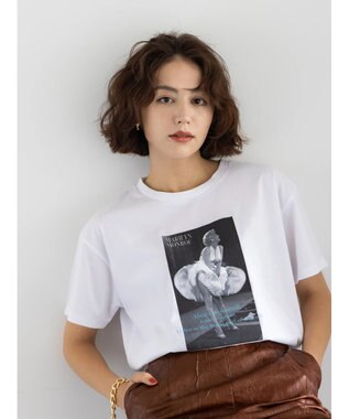 Te chichi マリリンモンローシネマフォトTシャツ オフホワイト