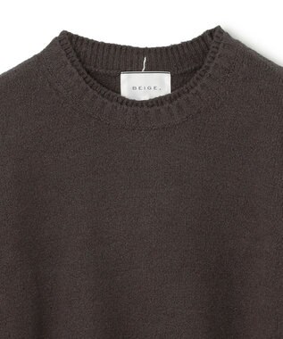 BEIGE， 【洗える】BERTAINA /  配色リンキングクルーネックニット C.Gray×Ecru