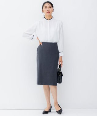 23区 ファインネスウール タイト スカート グレー系