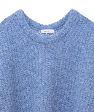 earth music&ecology ふわふわＭＩＸヤーンチュニック Blue